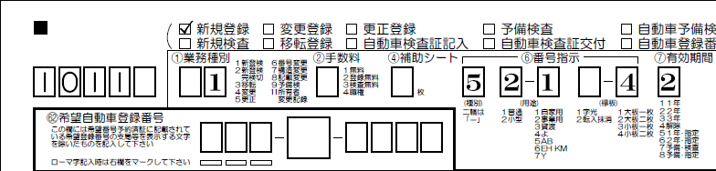新規登録-「チェック」-業務指示-番号指示-車検の有効期間解説